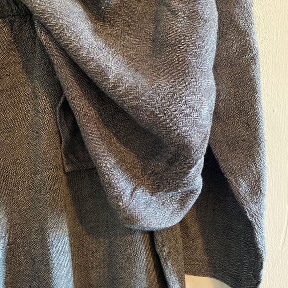 Eileen Fisher (2) Pc. Linen Blend V-neck Top Pants Set Slate Grey Size 1X - Picture 6 of 9